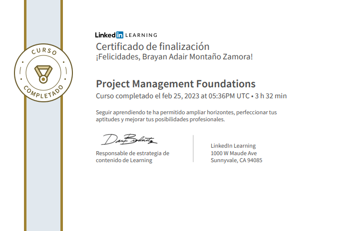 Certificado Fundamentos