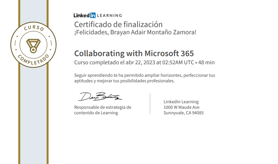 Certificado Microsoft 365