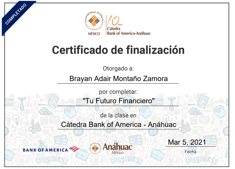 Certificado futuro financiero