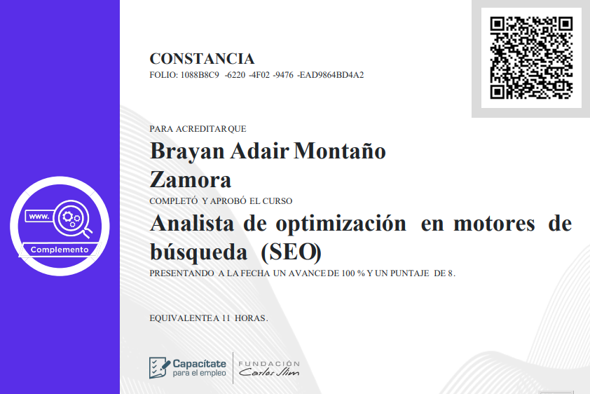 Certificado SEO